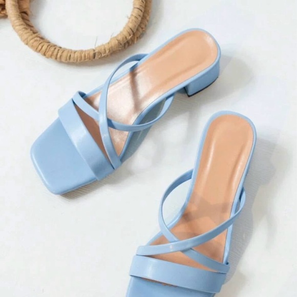 SHEIN Light Blue Strappy Heels - Picture 1 of 4